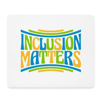 L’inclusion compte Citation du logo - Tapis de souris (format paysage) - blanc - Devant