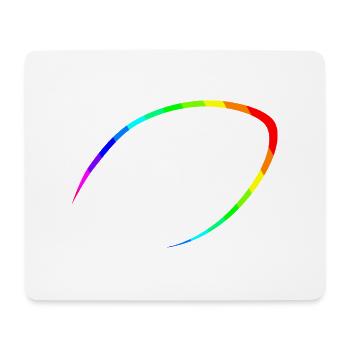 American Football Silhouette im Regenbogen Design - Mousepad (Querformat) - Weiß - Vorne