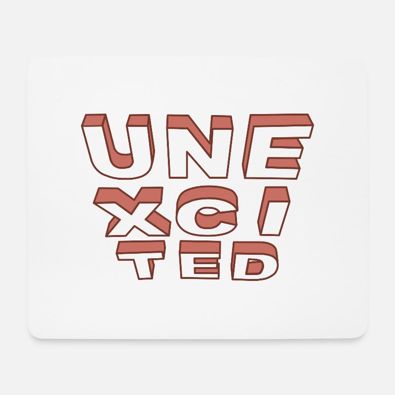 unexcited orange - Mousepad (Querformat) - Weiß