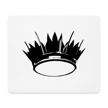 Krone Symbol König und Königin Liebe Vektor 3 - Mousepad (Querformat) - Weiß - Vorne