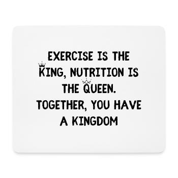 Fitness King et Queen - Tapis de souris (format paysage) - blanc - Devant