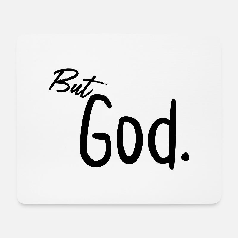 Aber Gott - Mousepad (Querformat) - Weiß