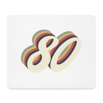 80th anniversary vintage - Mouse Pad (horizontal) - white - Front