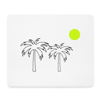 Palmen - Mousepad (Querformat) - Weiß - Vorne