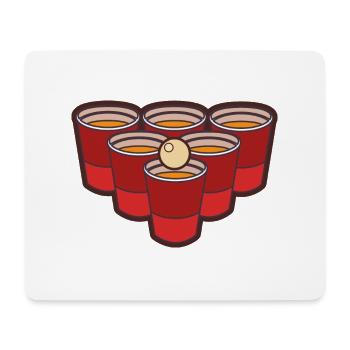 Beer Pong Game With Ball - Mouse Pad (horizontal) - white - Front