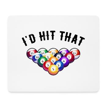 Id Hit That Billard Player Pool Billard Snooker Po - Mouse Pad (horizontal) - white - Front