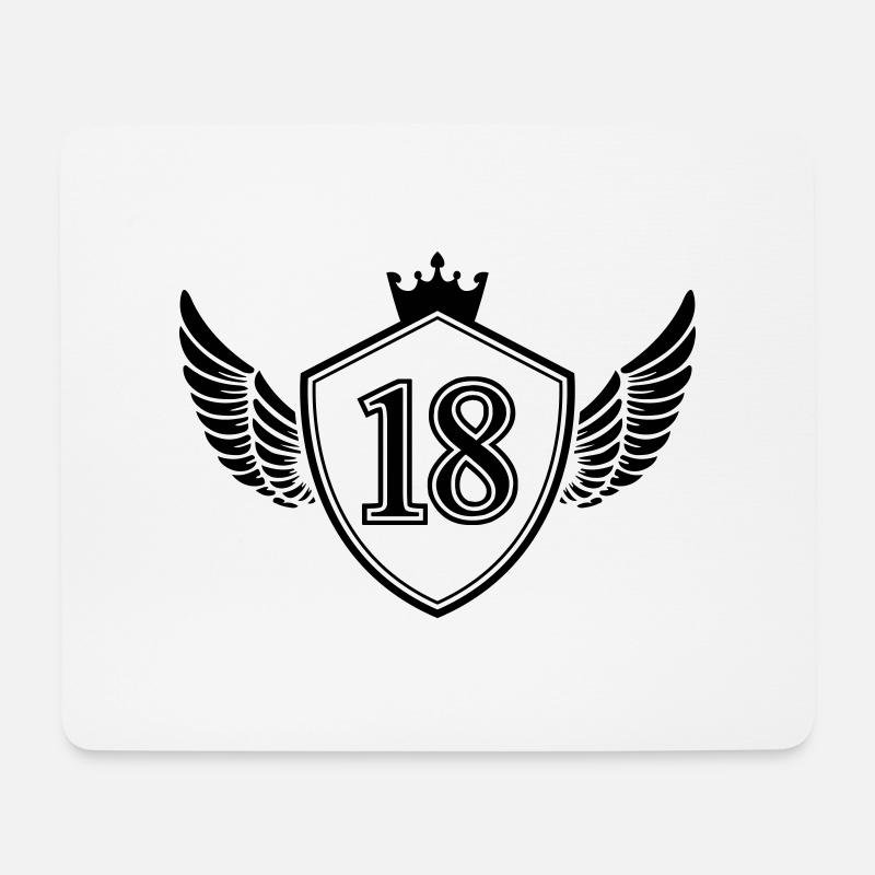 wappen 18 - Mousepad (Querformat) - Weiß