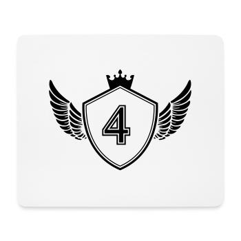 Armoiries 4 - Tapis de souris (format paysage) - blanc - Devant
