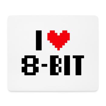 I love 8bit - Mouse Pad (horizontal) - white - Front