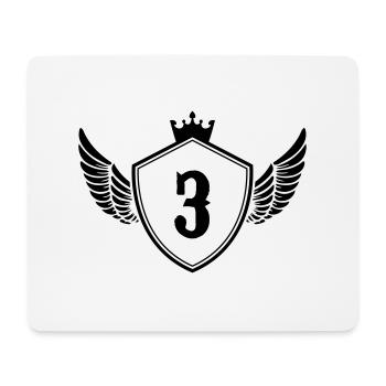 wappen 3 - Mousepad (Querformat) - Weiß - Vorne
