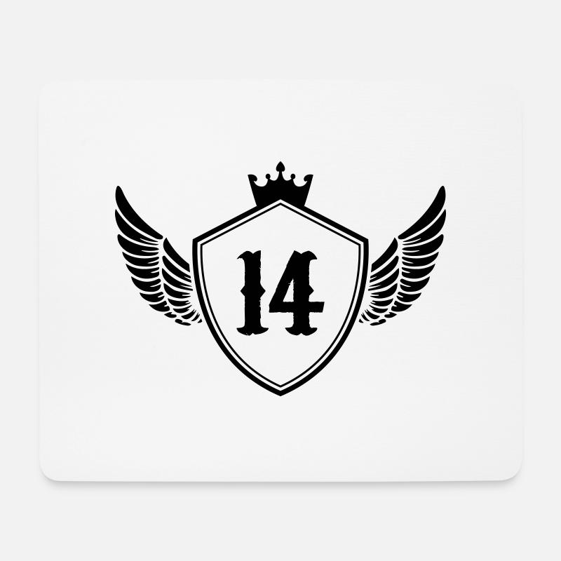 wappen 14 - Mousepad (Querformat) - Weiß