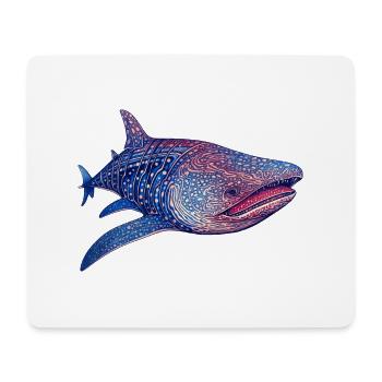 A whale shark is the largest living fish - Mouse Pad (horizontal) - white - Front