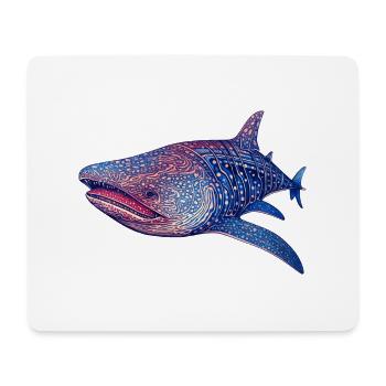 Ein schöner Lila Walhai als Blickfang - Mousepad (Querformat) - Weiß - Vorne