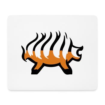 Barbecuing is awesome! Pork on the grill! - Mouse Pad (horizontal) - white - Front