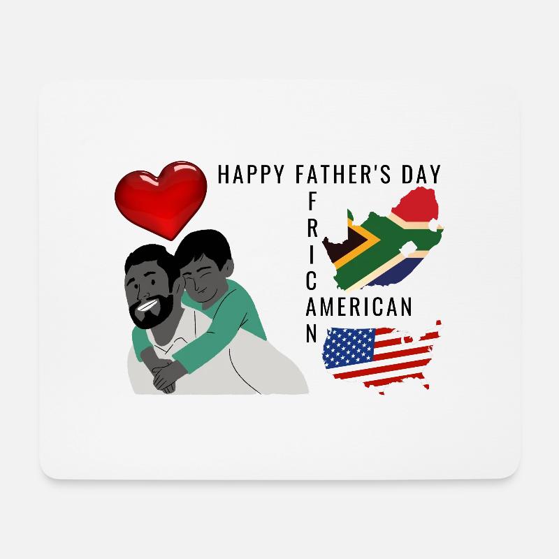 Alles Gute zum afroamerikanischen Vatertag - Mousepad (Querformat) - Weiß