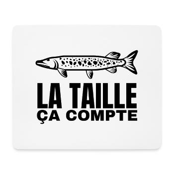 la taille ça compte - Tapis de souris (format paysage) - blanc - Devant