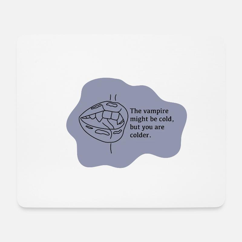 Vampir - Mousepad (Querformat) - Weiß