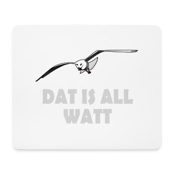 Möwe - dat is all watt - Mousepad (Querformat) - Weiß - Vorne