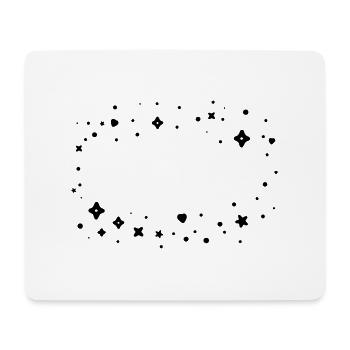 Cadre nuage scintillant - Tapis de souris (format paysage) - blanc - Devant