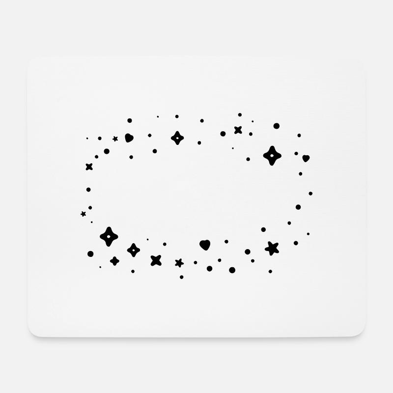 Cadre nuage scintillant - Tapis de souris (format paysage) - blanc