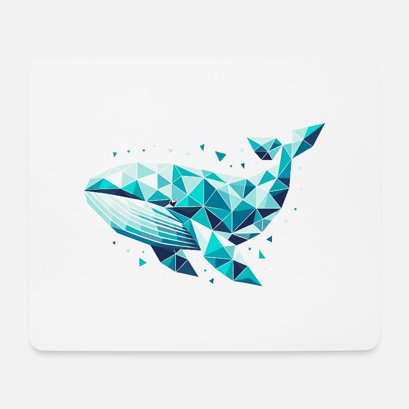 Whale // whale - Mouse Pad (horizontal) - white