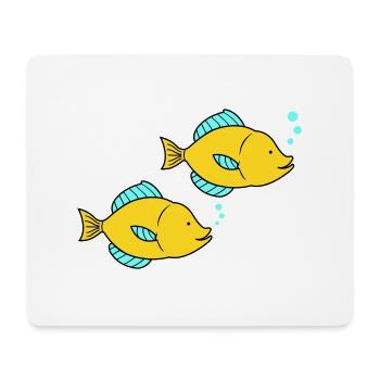 fische comic - Mousepad (Querformat) - Weiß - Vorne