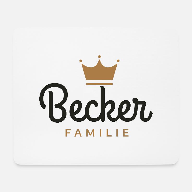 Becker Familie - Mousepad (Querformat) - Weiß