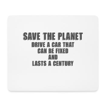 Rettet den Planeten - Mousepad (Querformat) - Weiß - Vorne