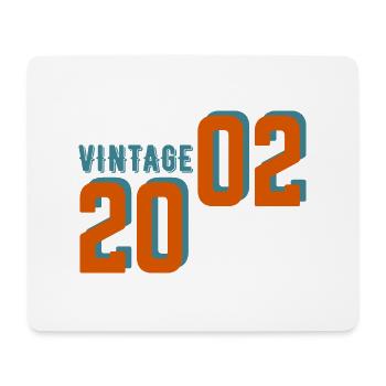 Vintage rétro 2002 - Tapis de souris (format paysage) - blanc - Devant