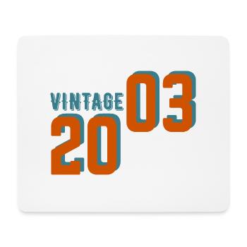 Vintage rétro 2003 - Tapis de souris (format paysage) - blanc - Devant