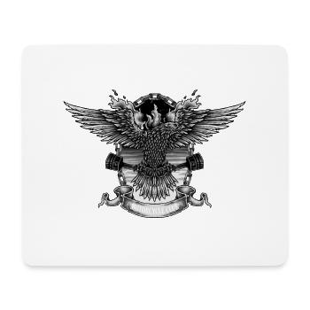 Retro Vektor Motorrad Adler Zeichen Zeichen Helm Motorrad - Mousepad (Querformat) - Weiß - Vorne