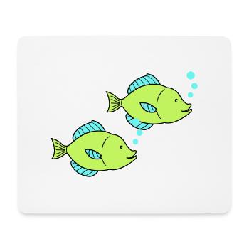 fische comic 2 - Mousepad (Querformat) - Weiß - Vorne