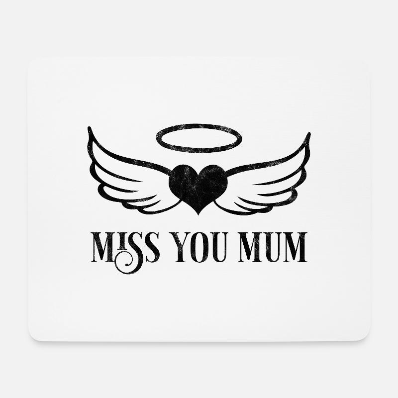 Tu me manques maman - Tapis de souris (format paysage) - blanc