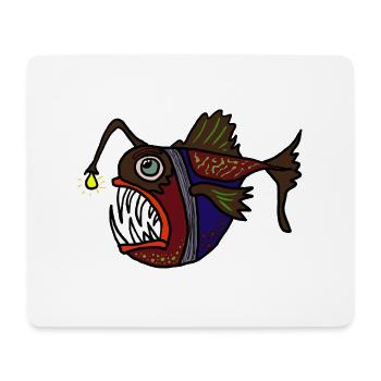 Fisch - Mousepad (Querformat) - Weiß - Vorne