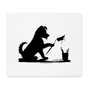 A dog brings color to the greyest day - Mouse Pad (horizontal) - white - Front