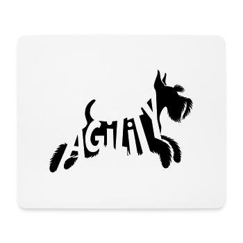 Agilité Schnauzer SVG Vecteur Couleur Sélectionnable - Tapis de souris (format paysage) - blanc - Devant