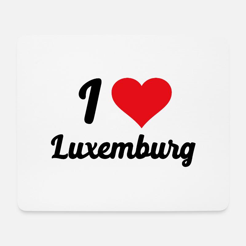I Love Luxemburg - Mousepad (Querformat) - Weiß