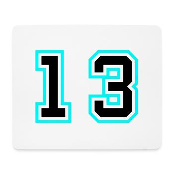 13 Zahl symbol - Mousepad (Querformat) - Weiß - Vorne