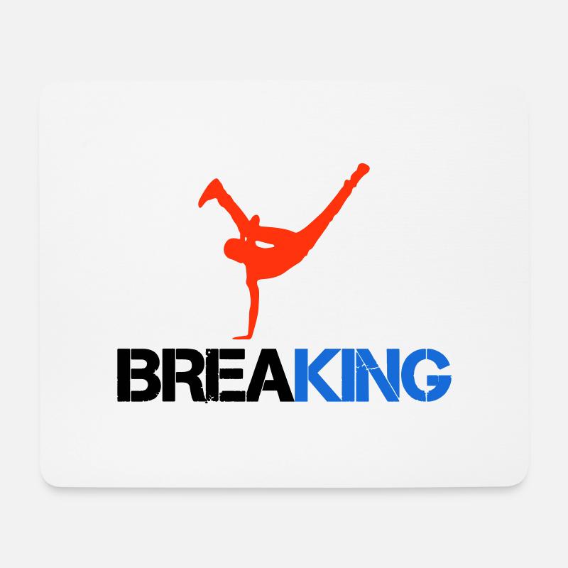 breakdance breaking - Mousepad (Querformat) - Weiß