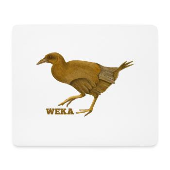 Weka Nouvelle-Zélande Oiseau - Tapis de souris (format paysage) - blanc - Devant