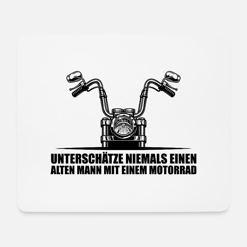 Lustiger Motorrad Spruch - Mousepad (Querformat) - Weiß
