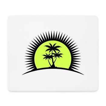 palmier - Tapis de souris (format paysage) - blanc - Devant