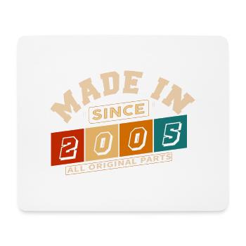 Made in 2005 Anniversary 19 Years - Mouse Pad (horizontal) - white - Front