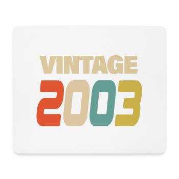 2003 Vintage Retro Classic 2003 - Mousepad (Querformat) - Weiß - Vorne