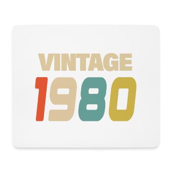 1980 Vintage Retro Classique 1980 - Tapis de souris (format paysage) - blanc - Devant