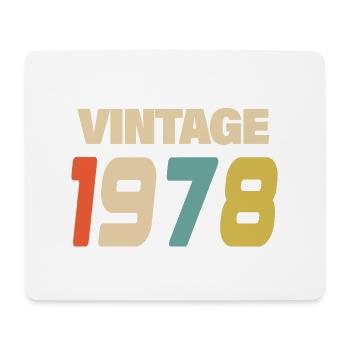 1978 Vintage Retro Classic 1978 - Mouse Pad (horizontal) - white - Front