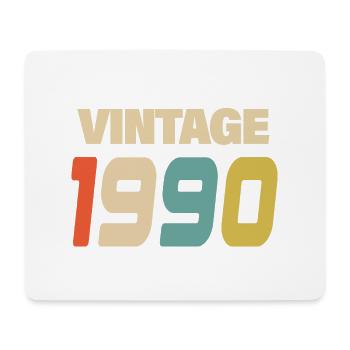 1990 Vintage Retro Classic 1990 - Mousepad (Querformat) - Weiß - Vorne