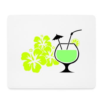 Hawaiian Flowers - Mouse Pad (horizontal) - white - Front