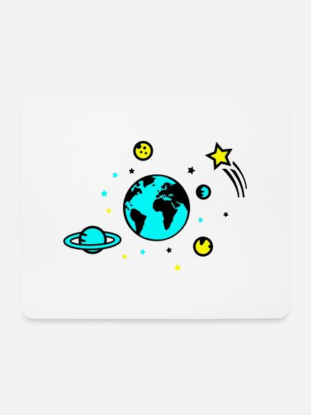 universum 02 - Mousepad (Querformat) - Weiß