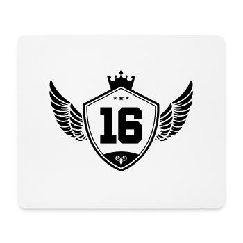 16 wappen krone - Mousepad (Querformat) - Weiß - Vorne